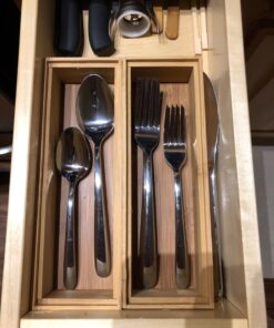 Lipper International 8181S Bamboo Wood Stacking Drawer Organizer Box, 3" x 9", Set of 2 3" x 9" (Set of 2) 14 71mfSodKOsL