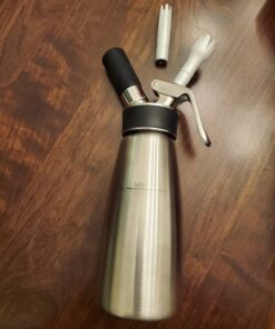 iSi North America Gourmet Cream/Food Whipper for All Hot and Cold Applications, 1 Pint, Stainless Steel/Red 20 71mflpNBgGL