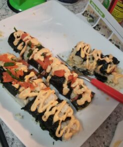 SushiQuik | Sushi Making Kit | BEST Sushi Kit for Beginners and Kids | FULL Kit Includes Rice Spreading Training Frame | Sushi Rolling Kit | Sushi Mat Original Kit 33 71mfz0yefqL 1