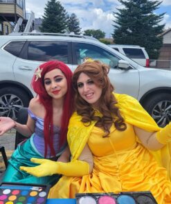 Mosaiz Facepaints Makeup Palette, Facepaint and Body Paint Set, Makeup Kit for Kids Party and Purim Costumes, Make up for Kids and Adults Professional, 18 Colors, 4 Metallic, 3 Brushes 30 Stencils 29 71mgHbEAjzL