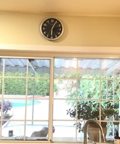 Seiko Wall Clock Silver-Tone Metallic Case Luminous Numerals 9 71mgKF1QgZL