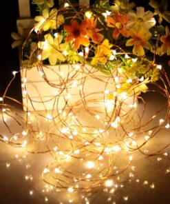 Ariceleo Led Fairy Lights Battery Operated, 1 Pack Mini Battery Powered Copper Wire Starry Fairy Lights for Bedroom, Christmas, Parties, Wedding, Centerpiece, Decoration (5m/16ft Warm White) 21 71mh1 shOTL