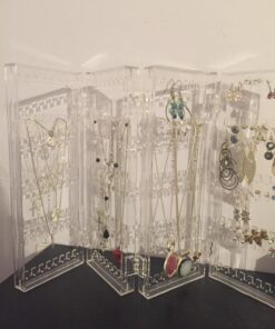 TheJD Foldable Acrylic Earring Screen Stand Holder - Upto 144 Pairs Earring Display Showcase Folderble Stand 26 71mhMFu0vRL