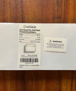 CREGEAR #10 Envelopes Self Seal Security Tinted Envelopes (110Ct) for Privacy & Business, Peel and Seal, NO Window, Letter Size 4-1/8 x 9-1/2 Inches, 24 LB, White 110 48 71mhZWR6xDL