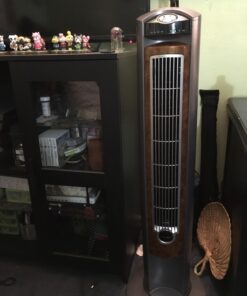 Lasko Wind Curve Portable Electric 42" Oscillating Tower Fan with Fresh Air Ionizer, Timer and Remote Control for Indoor, Bedroom and Home Office Use, Silverwood 2554 43 71mhst2pQyL