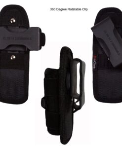 MinChen Tactical Flashlight Holster, 18650 Flashlight Pouch, Stretchy Nylon Pouch Handheld LED Flashlight Holster for Duty Belt Carry Case Holder with 360 Degree Rotatable Clip 15 71miryQ6w7L