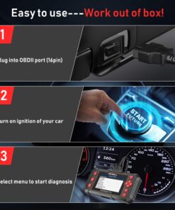 Alternative view of FOXWELL Car Scanner NT604 Elite OBD2 Scanner ABS SRS Transmission, Check Engine Code Reader,Diagnostic Scan Tool with SRS Airbag Scanner, Car Diagnostic Scanner for All Cars with Battery Test