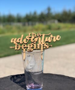 Ella Celebration The Adventure Begins Wooden Wedding Cake Topper, IMPROVED Arrow Rustic Wood Decoration 8 Inch Width (Adventure Begins) 28 71mjBOSNbLL