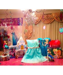 Disney Frozen Birthday Party Scene Setters Wall Decorating Kit (5 Pack), Multi Color, 59" x 65". 27 71mjekD05BL