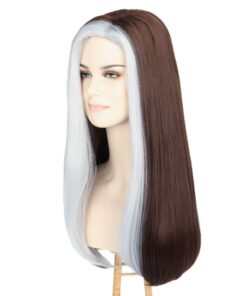 Alternative view of Miss U Hair Long Wavy Women Brown Silver Party Hair Halloween Costume Cosplay Wig