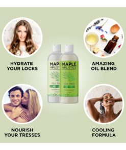 Tea Tree Shampoo and Conditioner Set - Sulfate Free Clarifying Shampoo and Conditioner for Oily Hair & Scalp Care with Australian Tea Tree Oil - Complete Dry Scalp Treatment for Build Up (8 Fl Oz) 8 Fl Oz (Pack of 2) 24 71mkdJMNl L