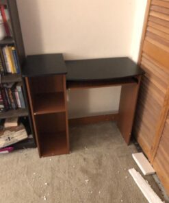 Furinno Econ Multipurpose Computer Writing Desk, Light Cherry/Black With Storage 37 71mkv1XbuuL