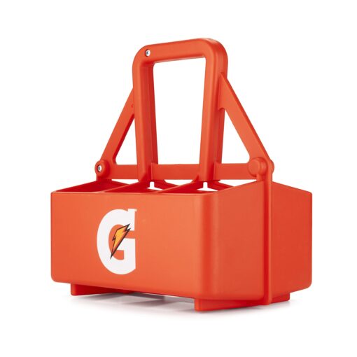 Gatorade 6ct Squeeze Bottle Carrier, Team Equipment, Bottle Caddy, Bottle Holder, Bottles Not Included, Orange