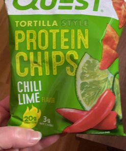 Quest Nutrition Tortilla Style Protein Chips, Chili Lime, Baked, 1.1 Oz, Pack of 12 36 71mliXH6YBL