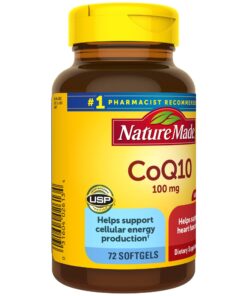 Nature Made CoQ10 100mg, Dietary Supplement for Heart Health Support, 72 Softgels, 72 Day Supply 72 Count (Pack of 1) 18 71mm4ek3NdL