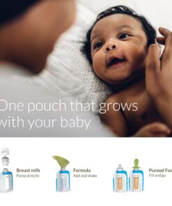 Kiinde Twist Pouch Direct-Pump Direct-Feed Twist Cap Breast Milk Storage Bags for Pumping, Freezing, Heating and Feeding, Pre-Sterilized, 6 Ounce, pack of 80 6oz 6 Ounce (Pack of 80) 27 71mm5Y uVDL