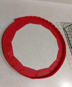 Talisman Designs Baking Pie Crust Shield Protector Cover for Edges of Pie - 8-inch to 11.5-inch Adjustable Silicone Baking Accessory for Making the Perfect Pie | Set of 1 Red Pie Shield - Set of 1 48 71mmR2Rgv3L