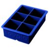 Tovolo King Cube Ice Tray (Stratus Blue) - Large, & Reusable Silicone Molds for whiskey, Cocktails, Coffee, Bartender Accessories, & Smoothies / BPA-Free & Dishwasher-Safe Stratus Blue Set of 1 16 71mmcQ5quML