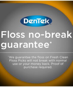 DenTek Fresh Clean Floss Picks, For Extra Tight Teeth, 75 Count 75 Count (Pack of 1) 23 71mmdLmLenL