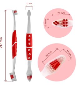 Pet Toothbrush for Dogs, Cats with Soft Bristles - Easy Teeth Cleaning & Dental Care, Non Slip Dual Head Dog Toothbrush - Choose Your Pack (Pack of 2) 2 Count (Pack of 1) 7 71mnB4rpp L