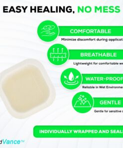 MedVance TM Hydrocolloid – Bordered Hydrocolloid Adhesive Dressing, 4"x4" Box of 5 DRESSINGS 5 Count (Pack of 1) 10 71mngcZKDFL