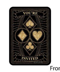 Alternative view of Las Vegas - Shaped Fill-In Invitations - Casino Party Invitation Cards with Envelopes - Set of 12