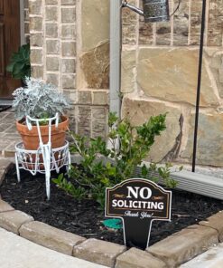 Signs Authority No Soliciting Outdoor Metal Yard Sign for Home, House and Business | Made with Heavy Duty DiBond Aluminum | Stop Solicitation, Deter Door Knockers and Bell Ringers (15"x9.5", Pack 1) No Soliciting Metal Non-Reflective 30 71mo1 BbUEL