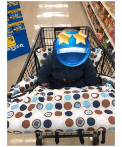 Shopping Cart Cover for Baby and High Chair Cover -2-in-1- Soft Padded Machine Washable Cart Cover for Babies - Cellphone and Bottle Holder included, Perfect baby shower gifts for boys or girls 39 71mp BpIuVL