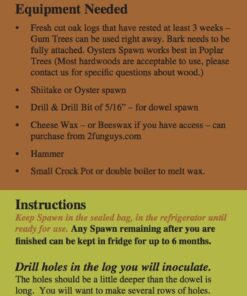 2funguys Shiitake Plug Spawn Starter Kit - Grown Your Own Mushrooms 22 71mpEdSxCgL