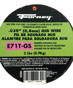 Forney 42300 Flux Core Mig Wire, Mild Steel E71TGS.030-Diameter, 2-Pound Spool, Silver, Pack of 1 welder with wire 35 71mpcyItbtL