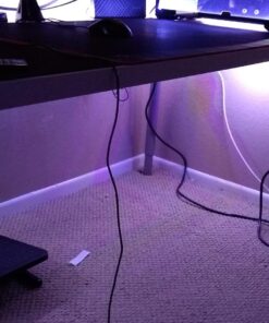 Electriduct Large J Channel Cable Raceway Self Adhesive Desk Cord Organizer and Wire Manager for Computer, Gaming and Entertainment Centers - Black - 48" (4 Feet) Large 48" Raceway 1 53 71mpiq3hw5L