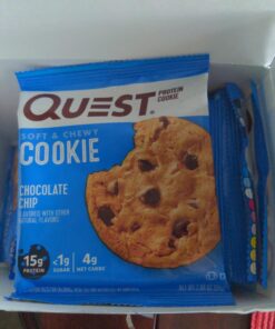 Quest Nutrition Chocolate Chip Protein Cookie; Keto Friendly; High Protein; Low Carb; 12 Count 48 71mqFGRJrL