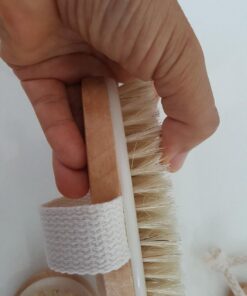 Dry Brushing Body Brush Set with 100% Natural Boar Bristles (Set of 3) | Skin Exfoliating Kit with Long Detachable Back Brush, Contour Body and Face Brushes | Lymphatic Drainage, Cellulite Treatment 35 71mqWnTcqDL