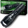 EcoGear FX Complete LED Tactical Flashlight Kit TK120 Flashlight with Rechargeable Battery: High Lumens with 5 Light Modes, Water Resistant, Adjustable Focus Zoom 37 71mqZwFjkkL