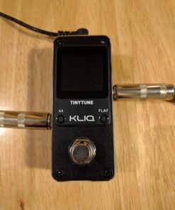 KLIQ TinyTune Tuner Pedal for Guitar and Bass - Mini - Chromatic - with Pitch Calibration and Flat Tuning (Power Supply Required) 45 71mqtODoDfL