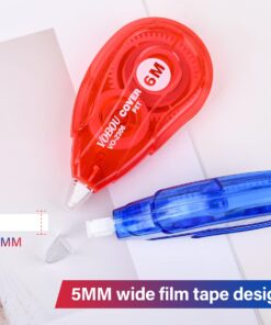 Vobou Whiteout Correction Tape, Easy To Use Applicator for Instant Corrections Correct Wrong Writing At Any Time, For school, Office (Red and Blue, 12pack, 6M/256" x 0.2") Blue/Red 29 71mrBEBwENL