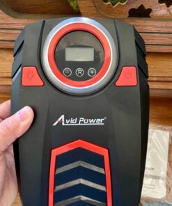 Avid Power Tire 12V Air Compressor w/Digital Pressure Gauge, Car Pump w/LED Light, Auto Shut-Off DC Tire Inflator for Car, Bicycles, Balls and Other Inflatables 33 71msG3tH1ML