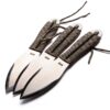SOG Fling Throwing Knives- 3 Pack Balanced Throwing Knife Set with 2.8 Inch Steel Blades and 7 Feet Paracord Wrapped Handles- Black (FX41N-CP)