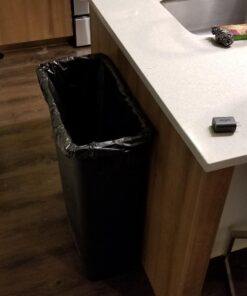 Carlisle FoodService Products 34202303 TrimLine Rectangle Waste Container Trash Can Only, 23 Gallon, Black 1 Pack 15 71mwbfELaDL