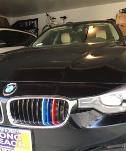 iJDMTOY M-Colored Grille Insert Trims Compatible With BMW F30 3 Series 320i 328d 328i 335i 340i w/Standard Kidney Grill (11 Beams), NOT 8-Beam Black Grille nor M3 39 71mxBHluaBL