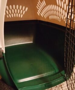 Petmate Ruffmaxx Travel Carrier Outdoor Dog Kennel, 360-degree Ventilation, 26", Green, Made in USA Almond & Green 26.0"L x 18.5"W x 16.0"H 33 71mxTlyGTvL