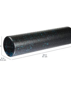 Amazon Basics High-Density Round Foam Roller for Exercise, Massage, Muscle Recovery Blue Speckled 36-Inch 23 71mxckboPGL
