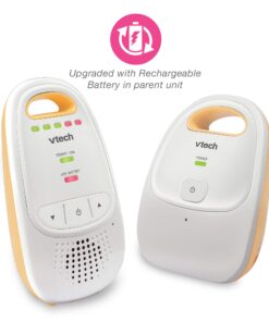 VTech DM111 Upgraded Audio Baby Monitor. 1 Parent Unit with Rechargeable Battery, Best-in-Class Long Range, Digital Wireless Transmission, Crystal-Clear Sound, Plug & Play, Sound Indicator & Alerts Audio Monitor with 1 Parent Unit 30 71mxks6cSZL