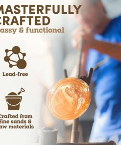 Bormioli Rocco Selecta Collection Whiskey Gift Set – Sophisticated Etched 33.75oz Decanter & 6 9.5oz Glass Tumblers With Starburst Detailing – For Whiskey, Bourbon, Scotch & Liquor 7 Piece Set Standard Packaging 30 71mxxzPEEVL