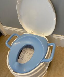 Primo 4-in-1 Complete Toilet Trainer & Step Stool, with Blue Seat, White 42 71myI73lPbL