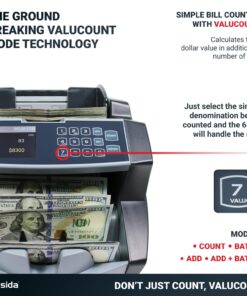 Cassida 6600 UV/MG – USA Business Grade Money Counter with UV/MG/IR Counterfeit Detection – Top Loading Bill Counting Machine w/ ValuCount™, Add and Batch Modes – Fast Counting Speed 1,400 Notes/Min 21 71mz exAwUL