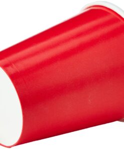 Unique Industries Solid Paper Cups, 9 oz, Ruby Red 9 71mz7TZMQdL