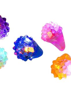 Alternative view of Kangaroo Kids' LED Light Up Rings or Glow-in-The-Dark Neon Ring Bumpy Toy Decorations for Birthday Party Favors, Glow Party Favors, Small Toys for Kids Prizes, Surprise Toys for Girls, Boys Regular