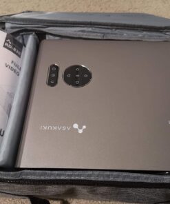 Projector with WiFi and Bluetooth, ASAKUKI Native 1080P 4K Support 450 ANSI Outdoor Movie Proyector, Indoor Home Theater w/ Portable Bag, Compatible w/ Sticks/Phone/iphone/Laptop 64 71mzSwlq24L