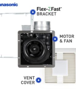 Panasonic FV-1115VKL2 WhisperGreen Select Ventilation Fan with Light and Speed Controls - 110-130-150 CFM - Quiet Ceiling Fan 11 71mzr4qAvcL
